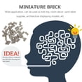 thumbnail image 3 of 100Pcs 1:16 Miniature Brick Wall Bricks Model Fairy Garden Micro Landscape Decor, 3 of 7