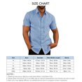 thumbnail image 2 of Camiseta con botones al frente para hombre, camiseta de manga corta para hombre, camiseta de manga corta para hombre, camisa de cuello vuelto para hombre, máxima comodidad, 2 of 2