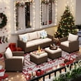 thumbnail image 2 of Sophia & William Wicker Patio Sofa Chairs Set of 2 With Beige Cushions, 2 of 6