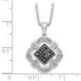 thumbnail image 5 of Sterling Silver Rhodium-plated White Night Black & White Diamond Pendant Necklace, 5 of 5
