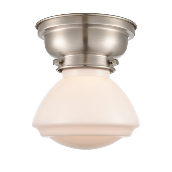 Innovations 623-1F-SN-G321-LED Olean 1 Light 7 inch Flush Mount, Brushed Satin Nickel