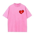 thumbnail image 4 of biudgviw Big and Tall Valentine Shirt for Men Drop Shoulder Heart Print Graphic Tees Soft Crewneck Short Sleeve T Shirts Streetwear S-5XL, 4 of 5