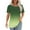 522_Green, variant on V Neck T Shirts for Women Shirt Short Sleeve Formal Casual Spring Summer Clothing Flowing Creases Front Short Sleeve Shirts for Women Light Blue