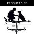 thumbnail image 4 of Metal Weather Vane Ornaments Suitable for Gardens Roofs Man and Dog Designs Iron Construction Wind Direction Indicators, 4 of 7