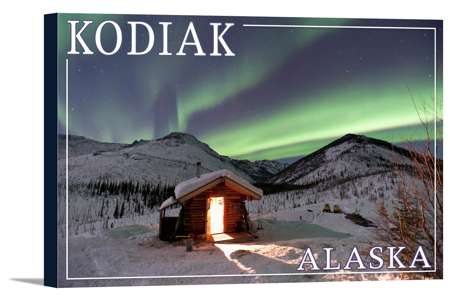 Kodiak, Alaska Northern Lights & Cabin Lantern Press Photography