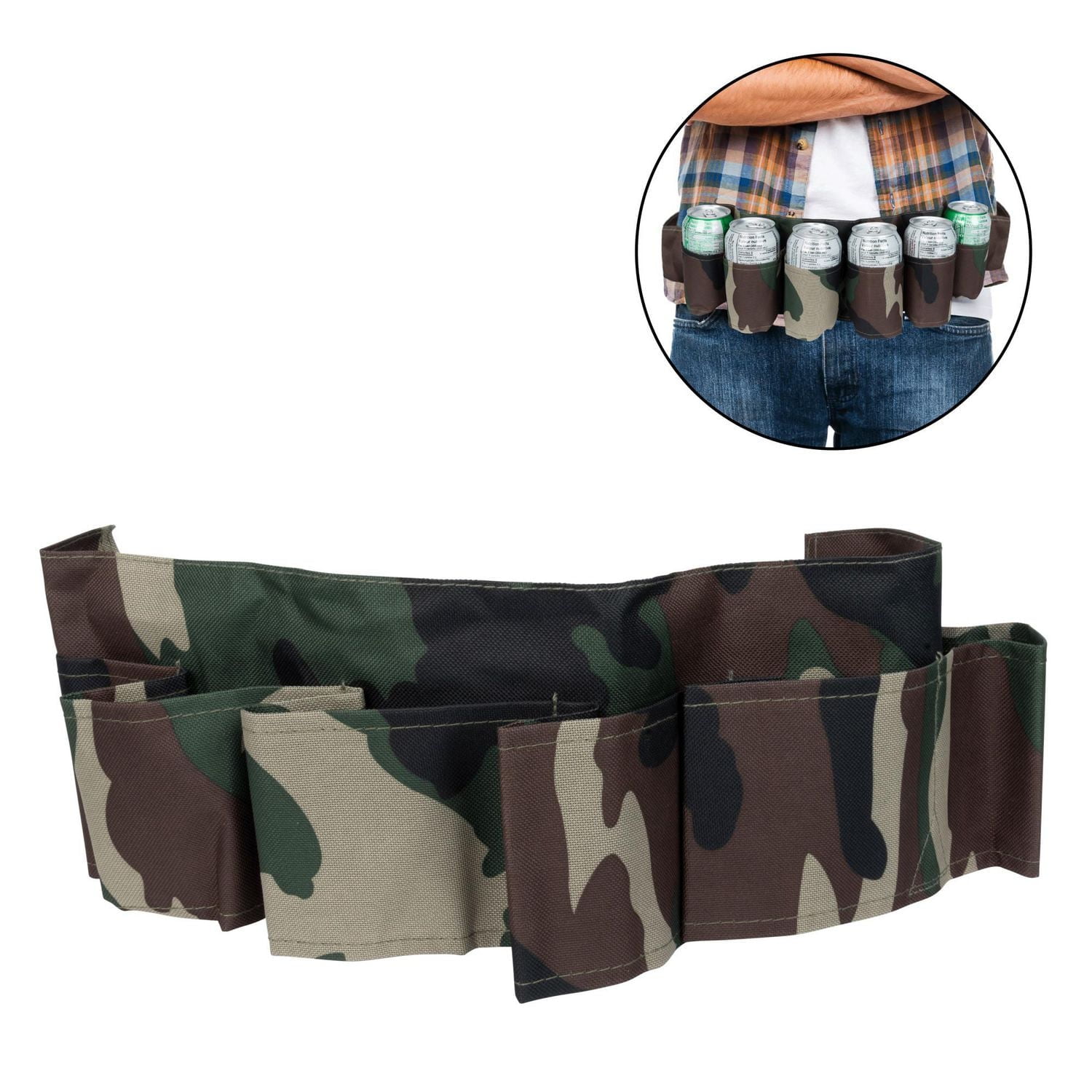 Perfect Solutions Camo 6 Pack Drinking Belt