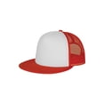 thumbnail image 1 of Top Headwear Trucker Flat Bill Snapback Cap - White/Red, 1 of 1