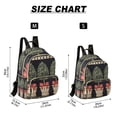 thumbnail image 2 of FORMRS Mini Backpack Purse for Women Travel Daypack Casual Shoulder Bag, Beige Striped Trees, 2 of 7
