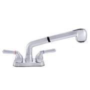 LDR 012-52445CP Laundry Faucet with 2-Handles & Pull-Out Spout, Chrome, Each