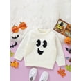 thumbnail image 2 of Nygoyerh Baby Girls Knit Sweater Long Sleeve Playwear Smile Face Embroidery Tops Pullover Knitwear Newborn Infant Clothing for Autumn Winter, 2 of 8