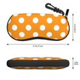 thumbnail image 3 of Zufioo Orange And White Polka Dot Print Sunglasses Case Tactical Zipper Sunglasses Carrying Case for Men Women, 3 of 6