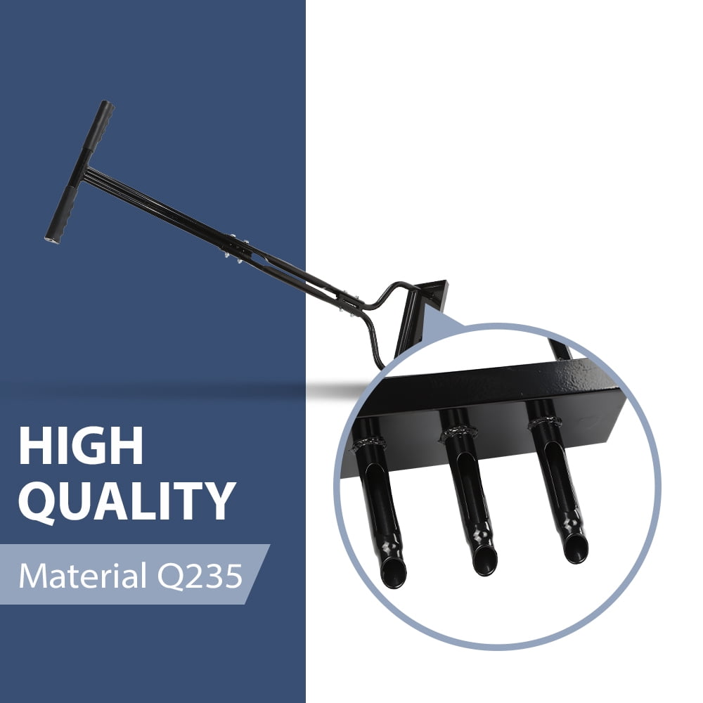 Lawn Aerator Coring Garden Tool with Soil Core Storage Tray
