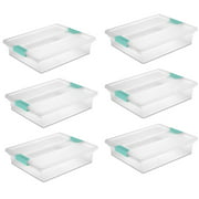 (4 Pack) Sterilite 19628604 Medium Clip Box Clear Storage Tote Container with Lid