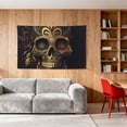 thumbnail image 5 of Sugar Skull Paisley Mexican Skulls Four Hole Decorated Banner Flag for Garden Yard Home Decoration Indoor Outdoor 2x3 Ft, 5 of 7