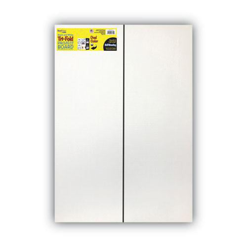 Eco Brites Too Cool Tri-fold Poster Board 24 X 36 White/white 27367 : Target