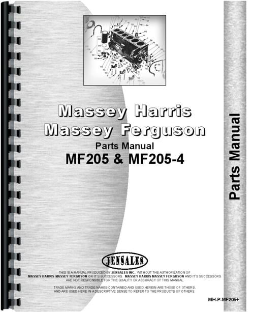 Massey Ferguson MF205 MF-205 Combine Self Propelled Operator Manual 