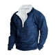 thumbnail image 2 of Blusa y camisa de manga larga con cuello alto para hombre, sudadera informal con capucha, cuello alto retro, cremallera, manga larga, holgada, blusa para hombre, 2 of 3