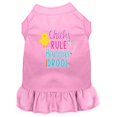 thumbnail image 1 of Chicks Rule Screen Print Dog Dress Light Pink Xxxl (20), 1 of 1