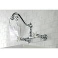 thumbnail image 3 of Kingston Brass KS3241PX Vintage Double-Handle Wall Mount Bathroom Faucet, Polished Chrome, 3 of 8