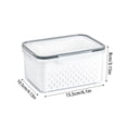 thumbnail image 2 of Fruit And Vegetable Storage Container For Refrigerator, Fresh Produce Organizer - Two - Tier Design With Draining Basket And Sealed Fresh - Keeping Container, Efficiently Drains, 2 of 2