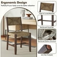 thumbnail image 5 of Gymax Wooden Dining Chair Set of 4 w/ Natural Weave Seagrass Rattan Backrest & Seat, 5 of 8