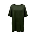 thumbnail image 4 of Bibifish Womens T Shirt Boat Neck Short Sleeve Oversized softTops Soft Casual Summer Tees, 4 of 6