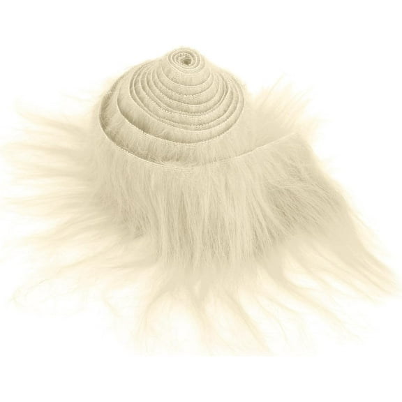 2x60inch White Fur Fluffy Fuzzy Craft Fur for Gnomes Beard Santa Claus Hair Dwarf Cosplay Costume DIY Craft Christmas Decoration