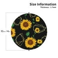 thumbnail image 2 of Honeii Sunflowers3 print Leather Coaster Set of 4, ideal for safeguarding your furniture from drinks spills and effortless cleanup-Round Shape, 2 of 6