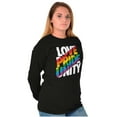 thumbnail image 4 of Love Pride Unity Gay LGBT Rainbow Long Sleeve TShirt Men Women Brisco Brands S, 4 of 6