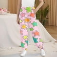 thumbnail image 6 of Girls Lounge Pants 5t Casual Star Joggers Pants with Pockets Pull-On Soft Casual Kids Fall Trousers Pink, 7 T, 6 of 6