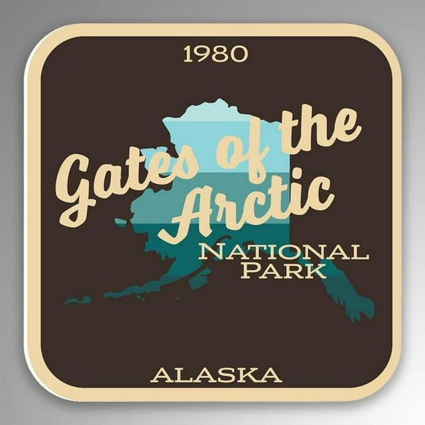 2Pack Gates of the Arctic National Park Decal Sticker 4Inches By 4