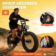 Electric Mountain Bicycles,750W Peak 1500W Motor,30MPH 60 Miles,720Wh Removable Battery,20 X 4.0 Fat Tire Ebikes for Adults,7 Speed,UL2849