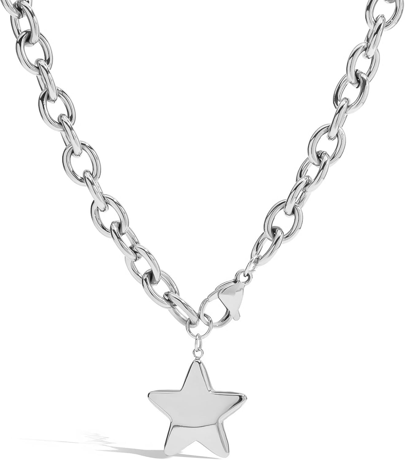 Marisol & Poppy Sterling Silver Mini Star Pendant Necklace For 