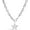 Silver, variant on Chunky Star Choker Necklace for Women Trendy Thick Chain Pendant Jewelry