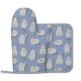thumbnail image 2 of Honeii Cute Fat Cat patten Oven Mitts and Pot Holders Sets, Baker Oven Mitts, Mittens for Kitchen Decor, Baking Lover over Gloves Gifts, 2 of 7