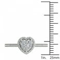 thumbnail image 4 of 1/4ct TW Diamond 10K White Gold Heart Shaped Cluster Halo Engagement ring, 4 of 5