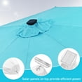 thumbnail image 2 of Autlaycil 10 FT Patio Umbrella with Steel Tilt and Crank, 8 Strip Lights Includes 64 Solar LED Lights - Blue, 2 of 7