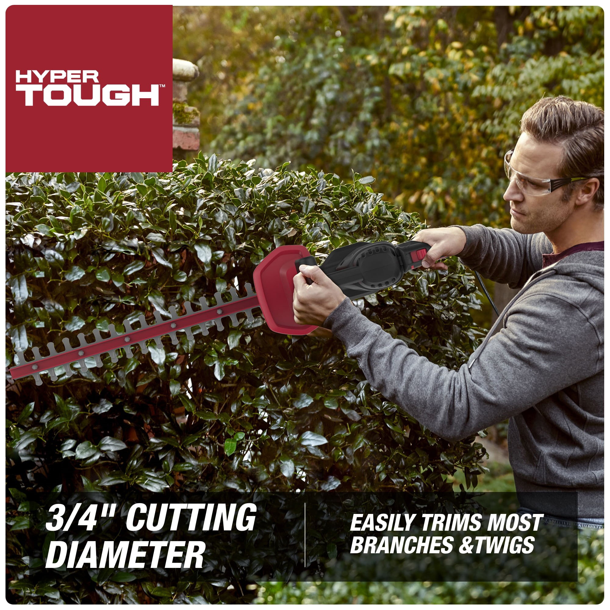 Hyper Tough 20-Inch Corded Electric Hedge Trimmer, HT21 photo 6