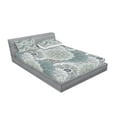 thumbnail image 2 of Ambesonne Ethnic Fitted Sheet & Pillow Sham Set, Oriental Style, Full, Blue, 2 of 2