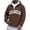 Coffee, variant on Los Angeles Quarter Zip Pullover Men Long Sleeve Graphic Hooded Sweatshirt Mens Hoodie Fashion Streetwear
