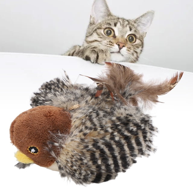 Pájaro De Juguete Para Gato, Pájaro Chirriante, Juguete De Felpa Para Gato, Mantiene La Salud Bucal Para El Hogar