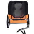 thumbnail image 4 of Durable Steel Folding Bike Trailer for Dogs – 66LB Capacity All-Terrain Pet Transport with Quick-Release Wheels & Foldable Design for Cycling, Camping & Outdoor Adventures, Black/Orange, 4 of 9