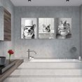 thumbnail image 2 of Hieng Corgi dog canvas painting in bathroom funny dog ​​poster cute animal wall decor for restroom farmhouse or guest bathroom playful pet artwork, 2 of 6