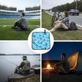 thumbnail image 6 of Fish Scale Pattern Foldable Seat Cushion for Bleachers, Stadium Seats, Camping & Outdoor Events, Portable Lightweight Pad with Carabiner, 6 of 6