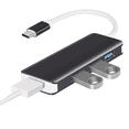 thumbnail image 2 of Hub USB 3.0 de 4 puertos Ultra Slim Extra Light fabricado en aluminio Hub USB para MacBook Air, Mac Pro / Mini, Microsoft y otros dispositivos USB, 2 of 8