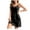 Black, variant on Women's Casual Sleeveless Round-Neck Summer Halter Dress HomeWear Slip Short Sleeshirts