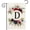 D, variant on Monogram Letter W Garden Flags, Summer Garden Flag 12x18 Double Sided Floral Yard Flags Small Burlap Family Last Name Initial Garden Flag for Outside Decorations(W)