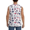 thumbnail image 4 of Goofa Sailing Marine Travel Printed Men's Sleeveless T-Shirt - Athletic Gym Workout Tank Top for Men - Moisture-Wicking, UPF 30+ Quick-Dry Muscle Tee-Large, 4 of 8
