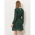 thumbnail image 4 of Dde San Patricio GargantilDe Mujer Con Cuello En V Vintage Acampanado Dorado Metálico Brillante EstrelVestido Acampanado Verde Floral M, 4 of 6