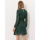 thumbnail image 4 of Dde San Patricio GargantilDe Mujer Con Cuello En V Vintage Acampanado Dorado Metálico Brillante EstrelVestido Acampanado Verde Floral M, 4 of 6